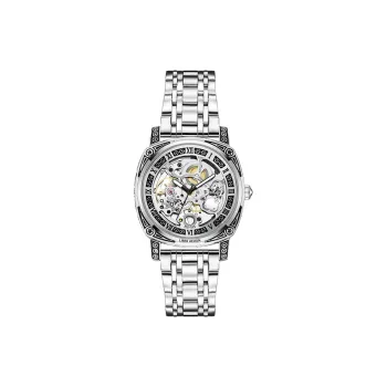 LIBER AEDON Wrist Watch Automatic Mechanical Movement Stainless Steel Watchband Silver Dial Men's Watches