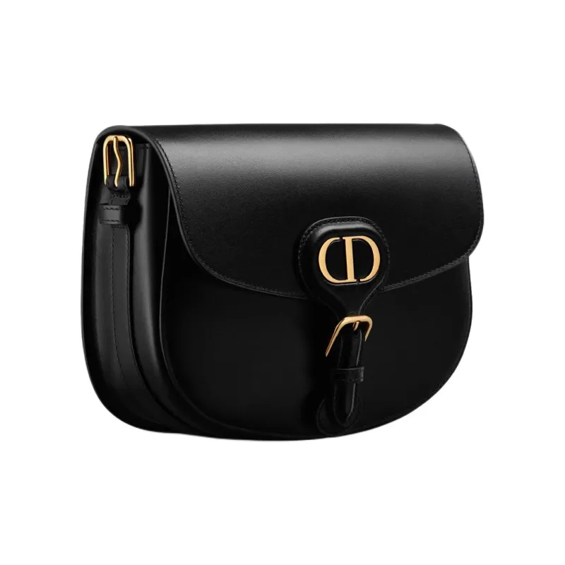 DIOR Bobby Calfskin Crossbody Bag Shoulder Bag Medium Size Women's Black-1