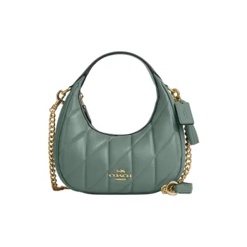 COACH CARMEN Nappa Leather One Shoulder Handbags Mini Women's Green