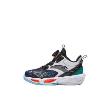 Antakids Anti Slip Wear Resistant High Top Children's Basketball Shoes Black/Anta White/Canopies Blue Kids'