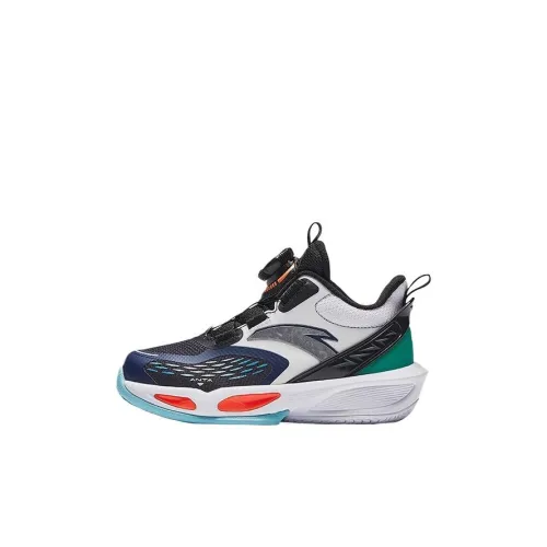 Antakids Anti prices Wear Resistant High Top Children's Basketball Shoes Black/Anta White/Canopies Blue Kids'