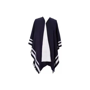 Ralph Lauren Acrylic, Wool, Acrylic Shawls Women's Marine Blue