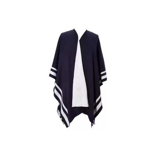Ralph Lauren Acrylic, Wool, Acrylic Shawls Women's Marine Blue