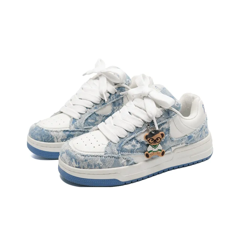 Teddy Bear Collection Slip Resistant, Abrasion Resistant, Lightweight Low Top Skateboard Shoes Unisex-4