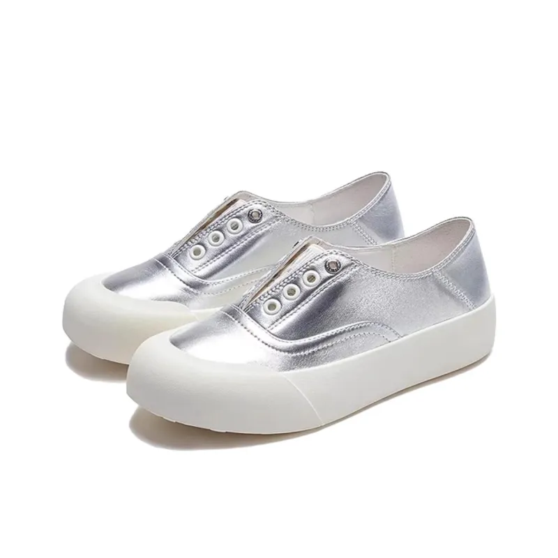Le Saunda Low Top Skateboard Shoes Women's Solid Color-2