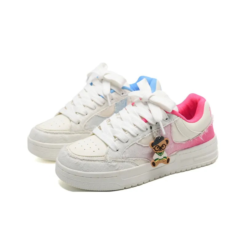 Teddy Bear Collection Slip Resistant, Abrasion Resistant, And Balanced Low Top Skateboard Shoes Unisex-1