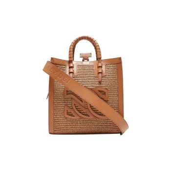 Casadei Baurivage Woven Top Handle Bag