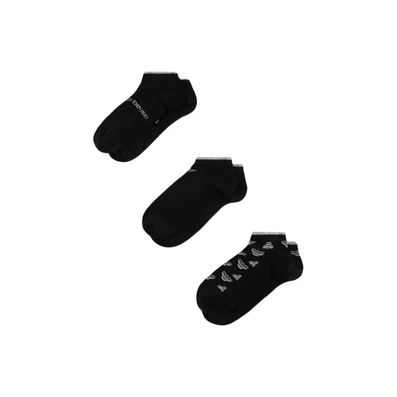 EMPORIO ARMANI 3 Pack Short Boat Socks-0