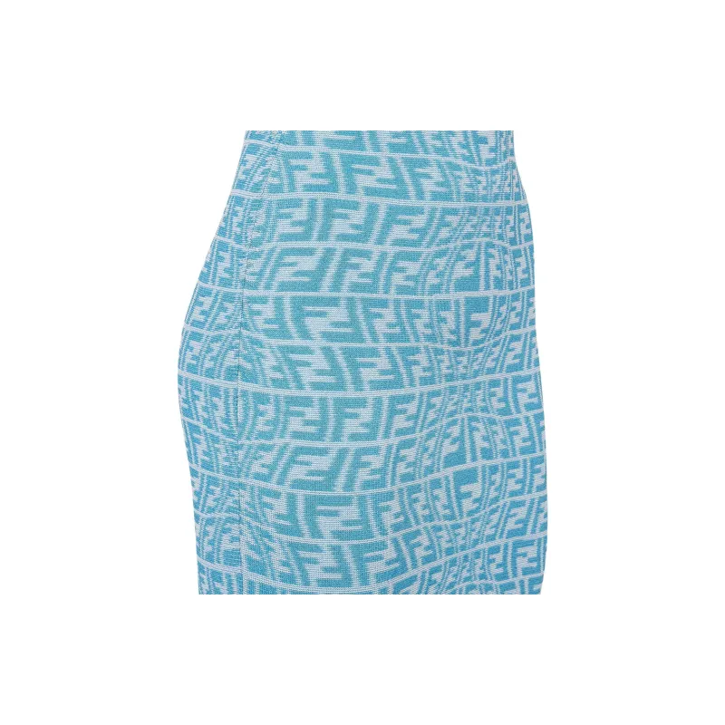 FENDI Sleeveless Dress Women's Light Blue-5