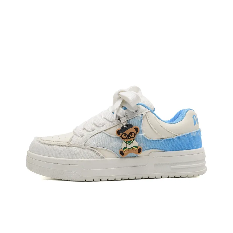 Teddy Bear Collection Slip Resistant, Abrasion Resistant, And Balanced Low Top Skateboard Shoes Unisex-6