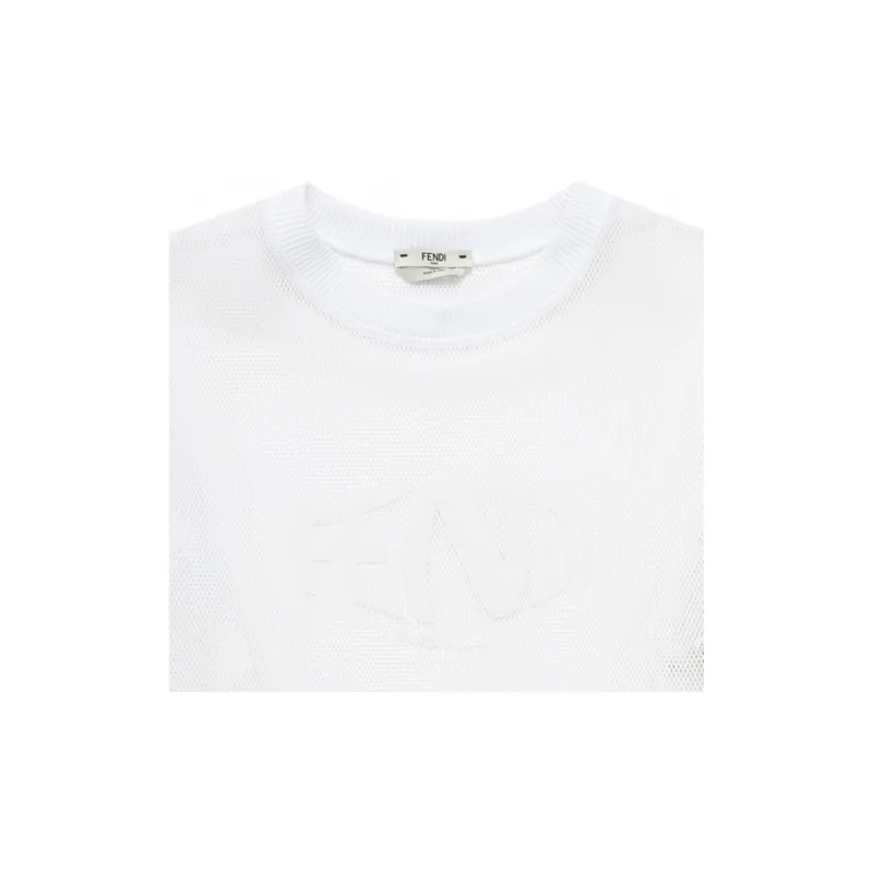 FENDI Crop Tops Women's White-2
