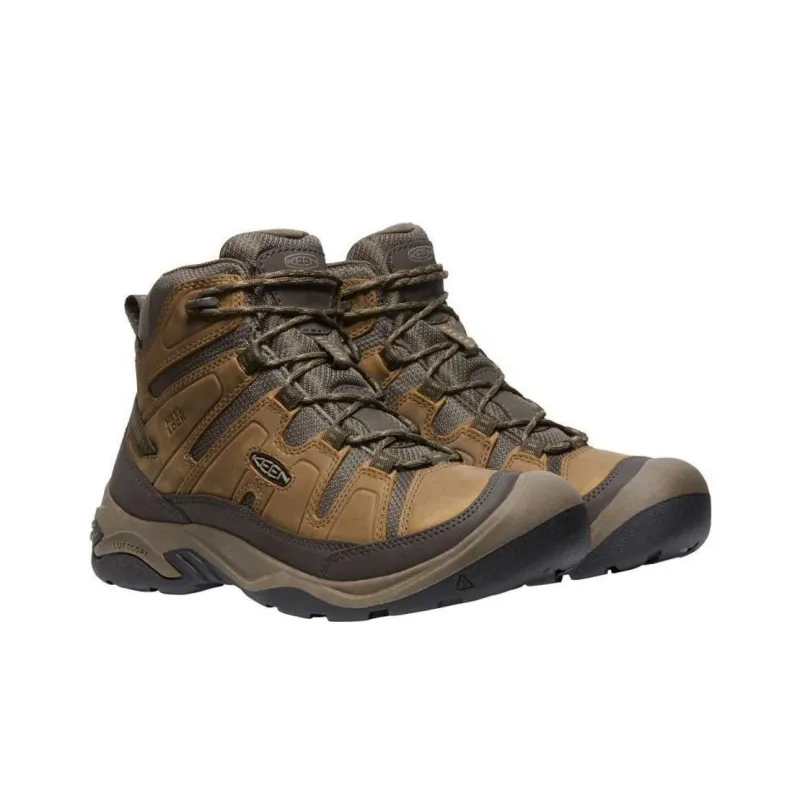 KEEN Circadia Wear resistant And Waterproof High Top Hiking Shoes Unisex Brown-2