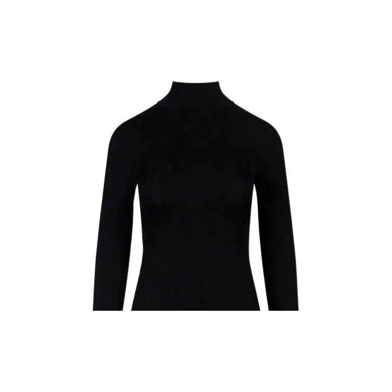 FENDI Long-Sleeved Dresses Women's Black-2