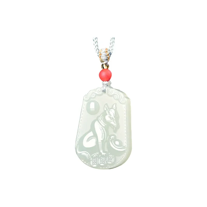 KUNYUYAO Hetian Jade Pendants Pale Greenish White Jade Unisex-60
