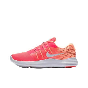 Nike LunarStelos Anti-Slip And Wear-Resistant Rebound Low-Top Casual Running Shoes Women's Red Orange