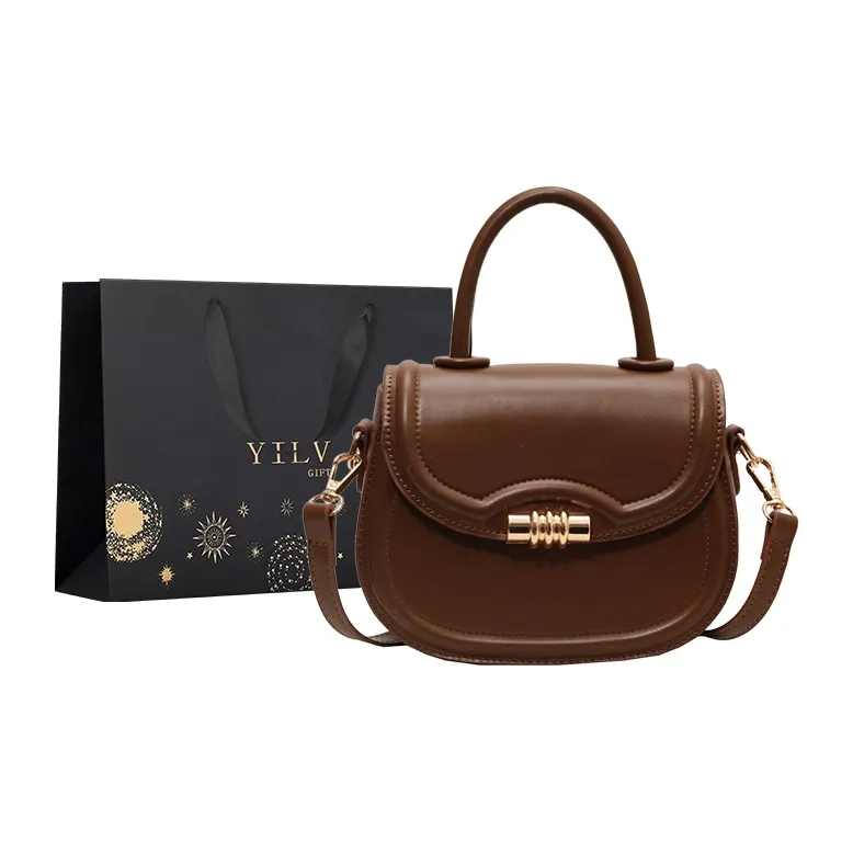 Yi Brigade PU Handbag Women's Black/Coffee/Brown/Burgundy-4