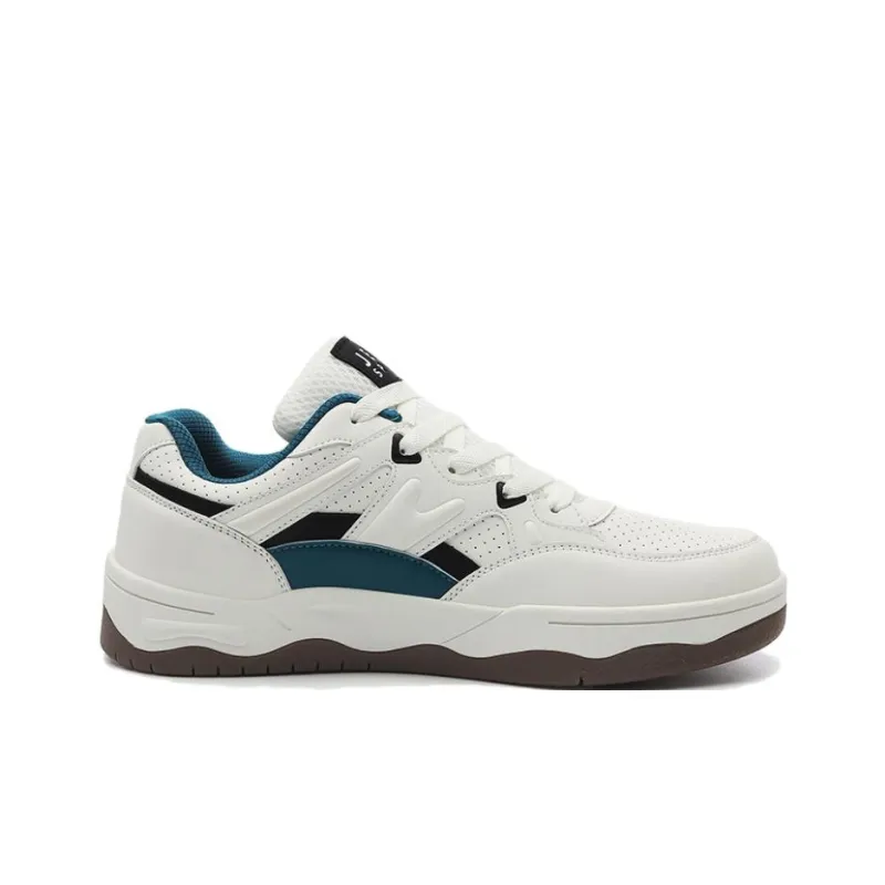 JEEP SPIRIT Slip-Resistant Cushioning Wear-Resistant Height Increasing Low-Top Skateboard Shoes Men's White-1