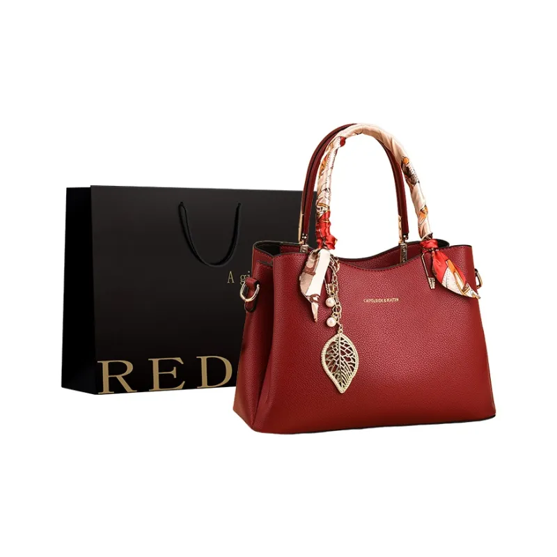 REDOO PU Shoulder Bag Regular Women's White/Black/Red/Blue/Burgundy-8