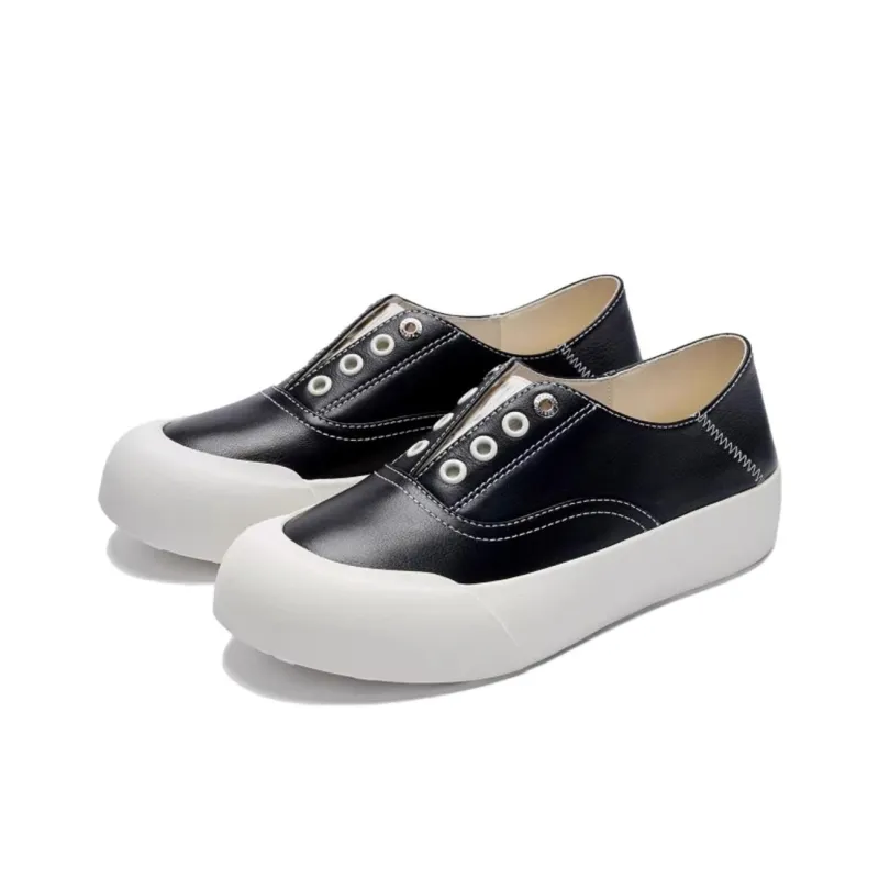 Le Saunda Low Top Skateboard Shoes Women's Solid Color-10