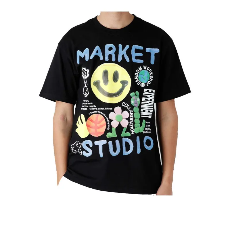 Market Smiley Collage Tee-0