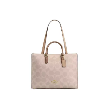 COACH Coated Canvas Handbag Women's Sand