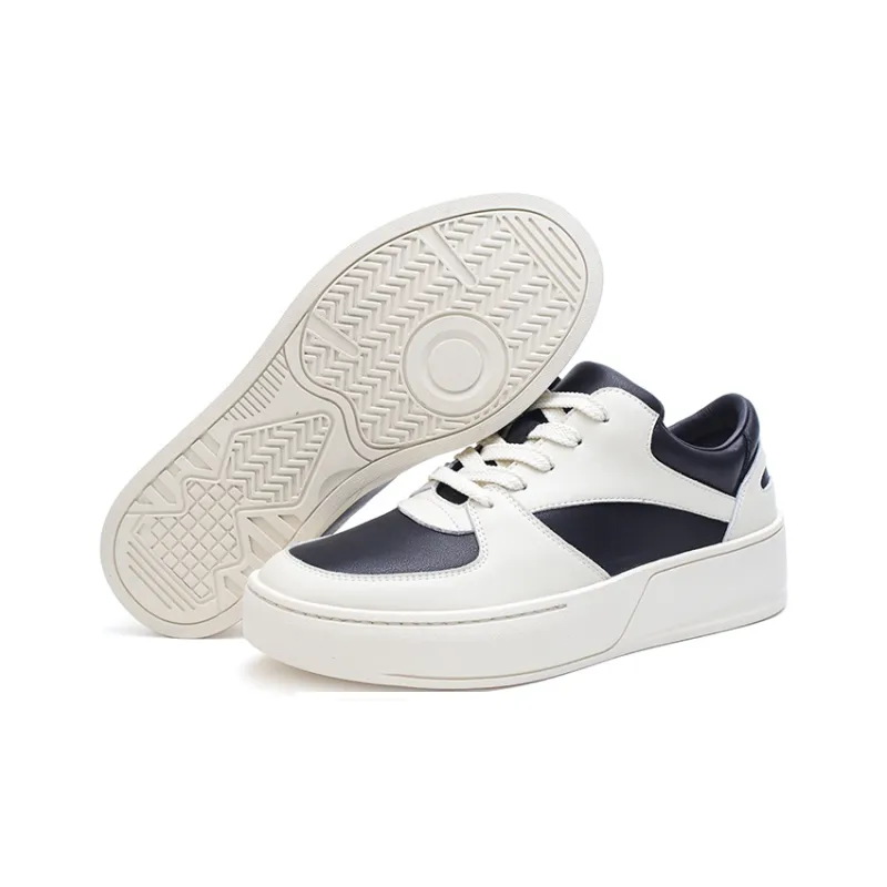 MILLIE'S Abrasion Resistant Low Top Skateboard Shoes Men's Black White-3