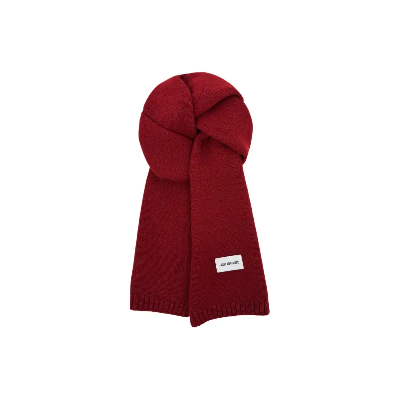JEANSWEST Wool Knit Scarves Unisex-3