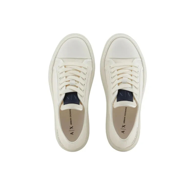 ARMANI EXCHANGEAE Low Top Canvas Shoes Women's White-3