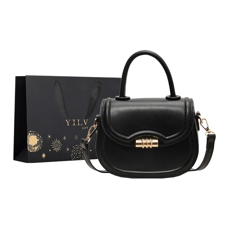 Yi Brigade PU Handbag Women's Black/Coffee/Brown/Burgundy-0