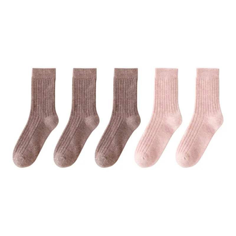 MIIOW Mid Calf Socks Women's 5 Pack-4