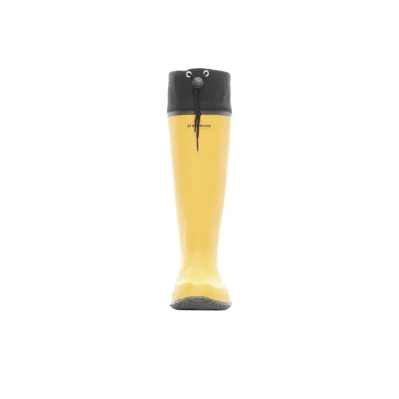 MoonStar Water-Resistant Wear-Resistant Slip-Resistant Rain Boots Unisex Yellow-3