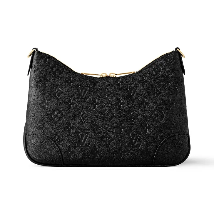LOUIS VUITTON Boulogne Leather Shoulder Bag Women's Black-2