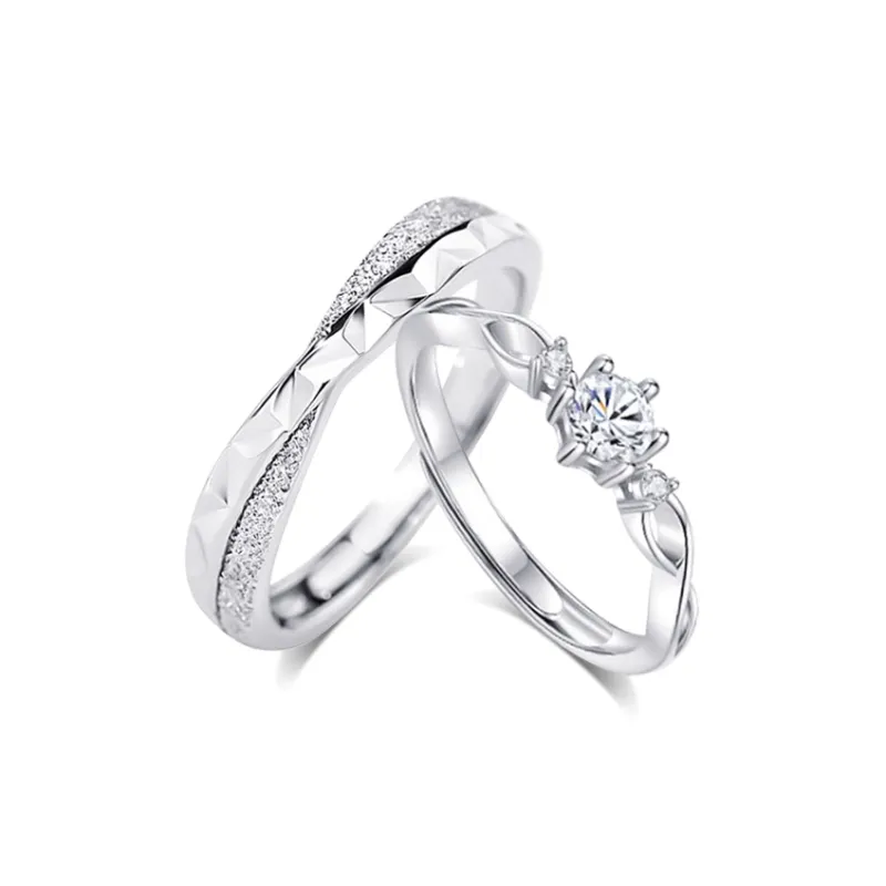 KUMET Sterling Silver Rings Unisex Anniversary Birthday Gift-0