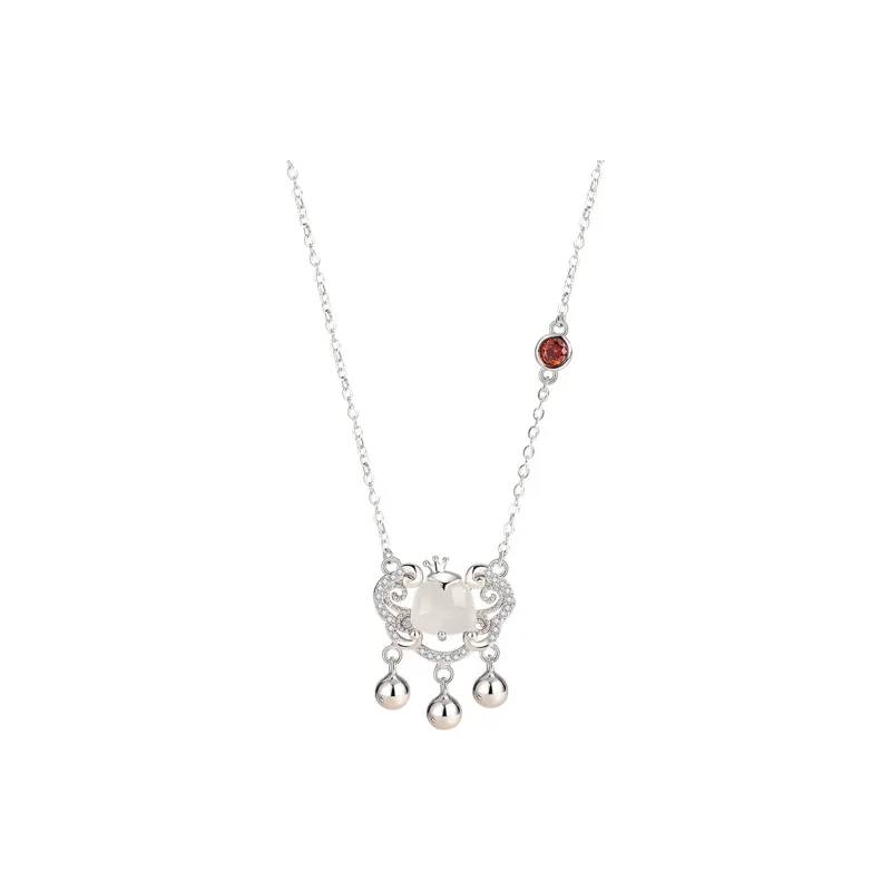 Emerald Chalcedony Necklaces Women's-0