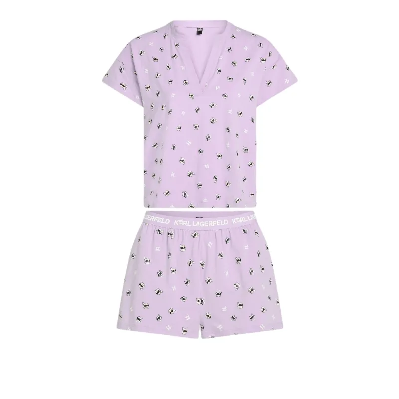 KARL LAGERFELD FW24 Pajama Set Women's Purple-0