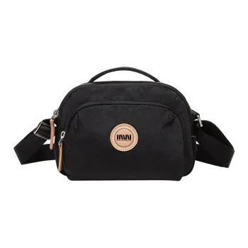 SEPTWOLVES Fabric Crossbody Handbags Medium Size Women's Black