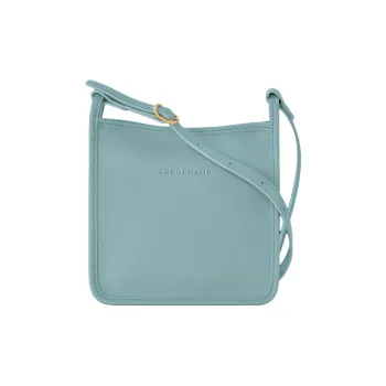 LONGCHAMP Le Foulonné Cow Leather Shoulder Bag, Crossbody Bag Trumpets Women's Blue Green