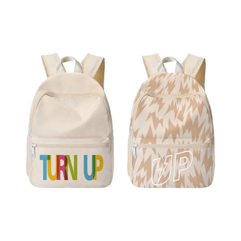 TURN UP Polyester Backpack Regular Unisex Apricot/Multicolor-15