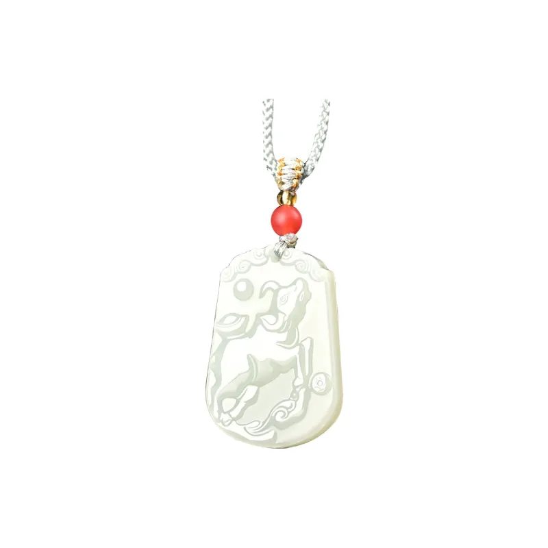 KUNYUYAO Hetian Jade Pendants Pale Greenish White Jade Unisex-78