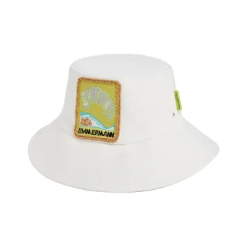 Zimmermann Linen Bucket Hats Unisex White