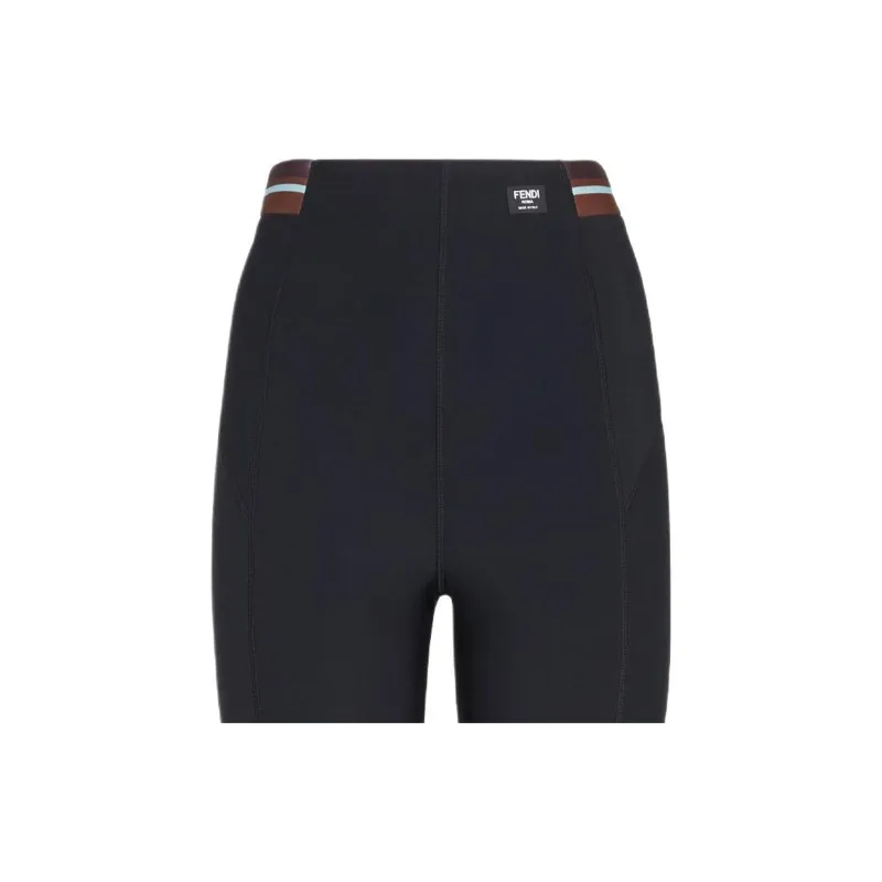 FENDI Roma Logo Patch Double-Face Leggings-3