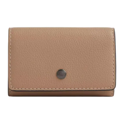 COACH Leather Key Pouch Unisex Brown