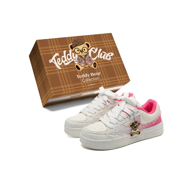 Teddy Bear Collection Slip Resistant, Abrasion Resistant, And Balanced Low Top Skateboard Shoes Unisex-11
