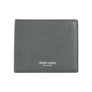 GIORGIO ARMANI Calfskin Wallet Men's Jade Color