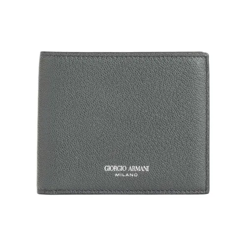 GIORGIO ARMANI Calfskin Wallet Men's Jade Color