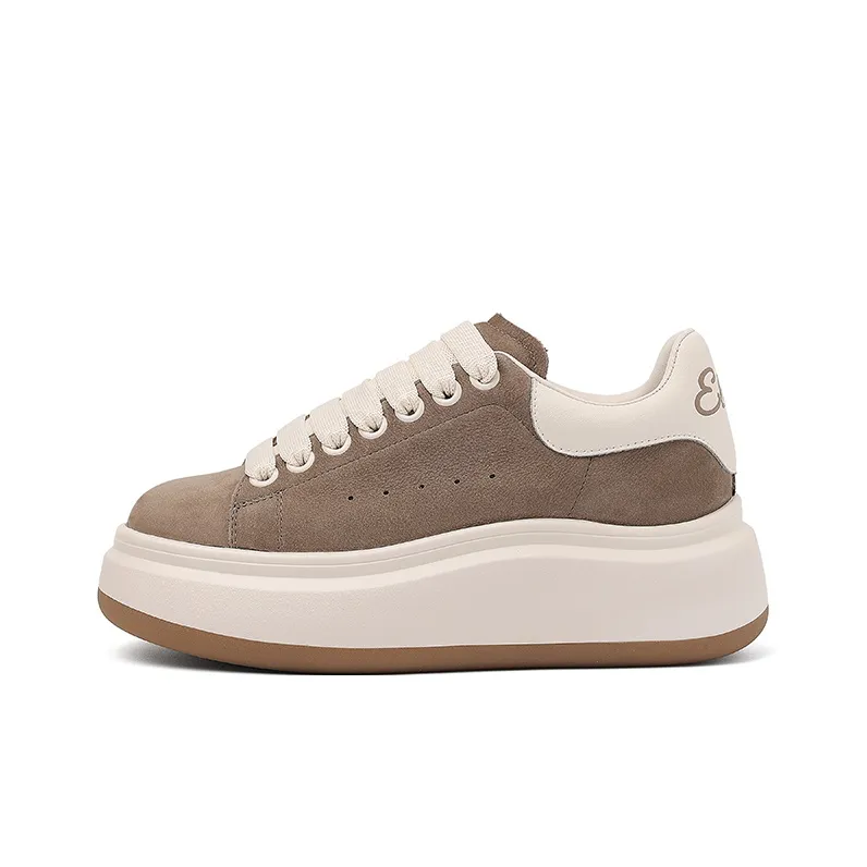 BURGELY Lightweight Height Increasing Low-Top Skateboard Shoes Women's-8