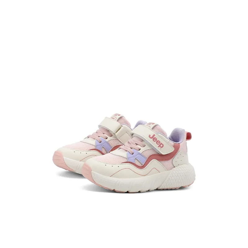 Jeep Slip Resistant, Abrasion Resistant, Breathable, Cushioning Kids Lifestyle Shoes Beige/Pink Kids'-2