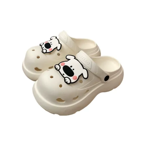Thin Strips Slippers Women's, Cream White