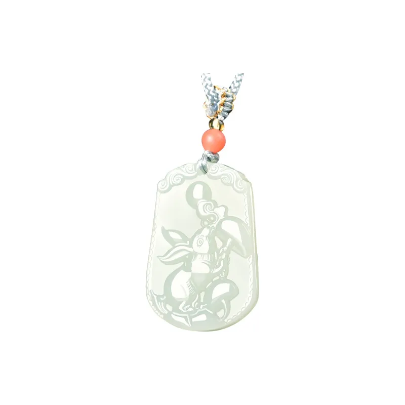 KUNYUYAO Hetian Jade Pendants Pale Greenish White Jade Unisex-90
