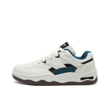 JEEP SPIRIT Slip Resistant Cushioning Wear Resistant Height Increasing Low Top Skateboard Shoes Men's White